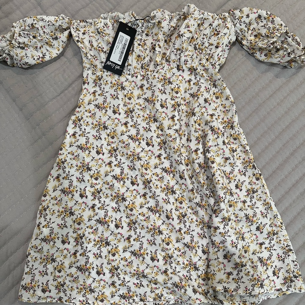 Off the shoulder spring floral dress